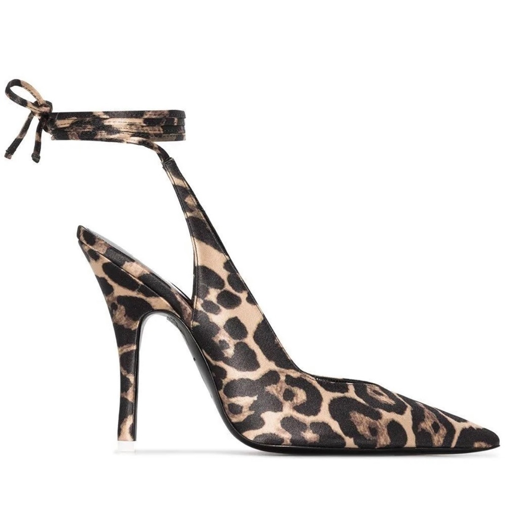 The Attico Venus 130mm Leopard-Print Slingback Pumps